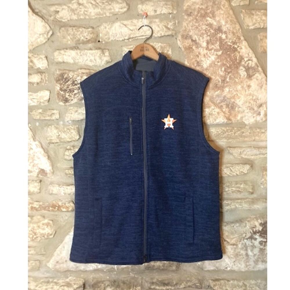 johnnie-O Navy Blue Sleeveless Zip-Up Vest